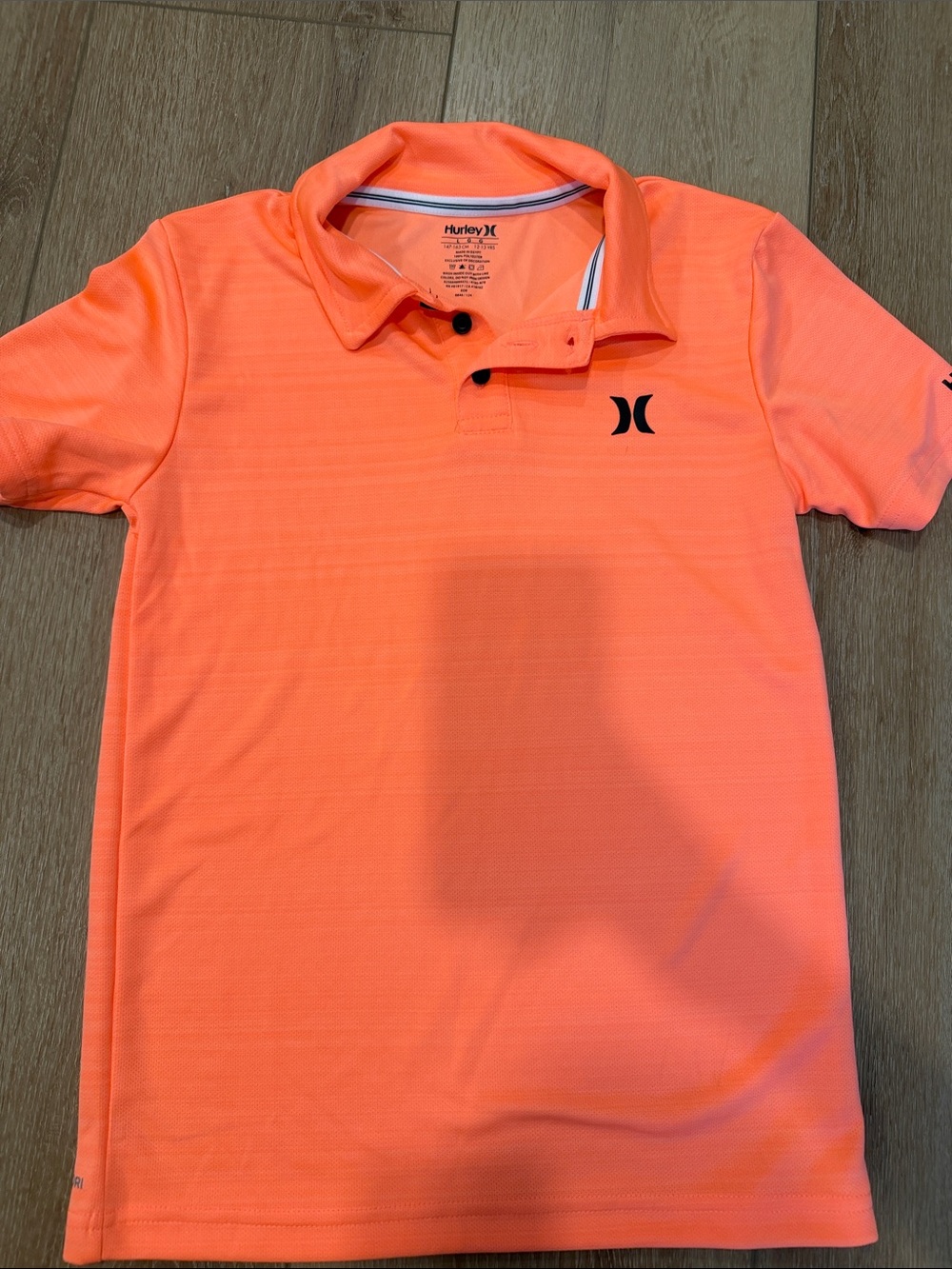 Hurley Boys Orange Polo Size 12-13Y Like New